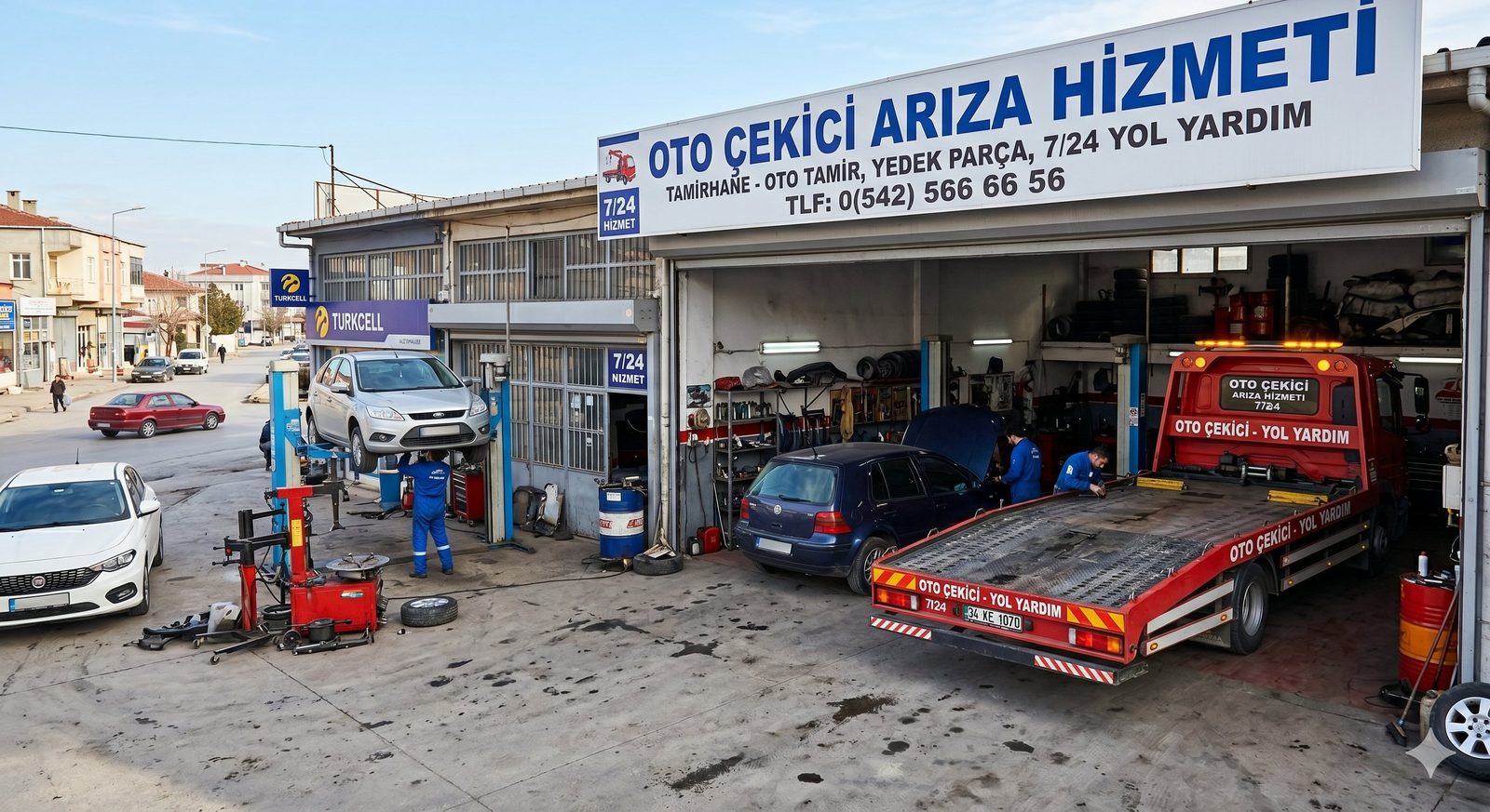 Oto Çekici & Yol Yardım Aracımız — Kırmızı kayar kasa çekicimiz İstanbul genelinde 7/24 görevde